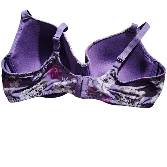 Lane Bryant Cacique Purple Floral Lightly Padded 42D - Picture 6 of 6